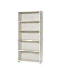 Slickblue Tall 5 Tier Wooden Bookcase with Display Shelves, Freestanding Storage Organizer for Living Room
