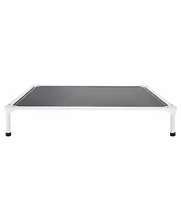 Gouun Xl Elevated Dog Bed 49 x 33 Inch, Raised Pet Cot with Aluminum Frame and Breathable Textilene Mesh