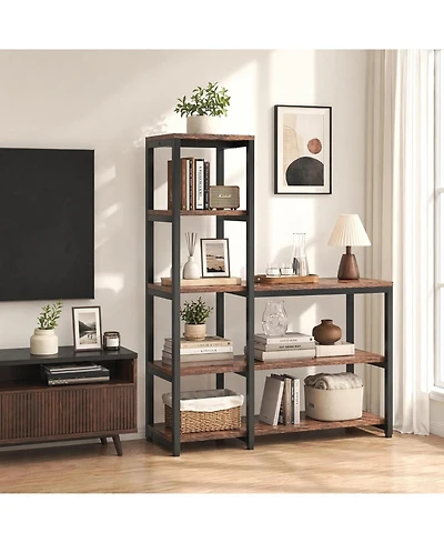 Tribesigns 5-Tier L-Shaped Corner Bookcase with Storage