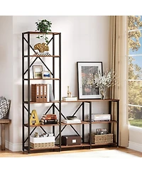 Tribesigns 5-Tier Ladder Bookshelf with 9 Open Shelves
