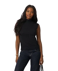 Cable & Gauge Women's Extended Shoulder Mock Neck Sweater