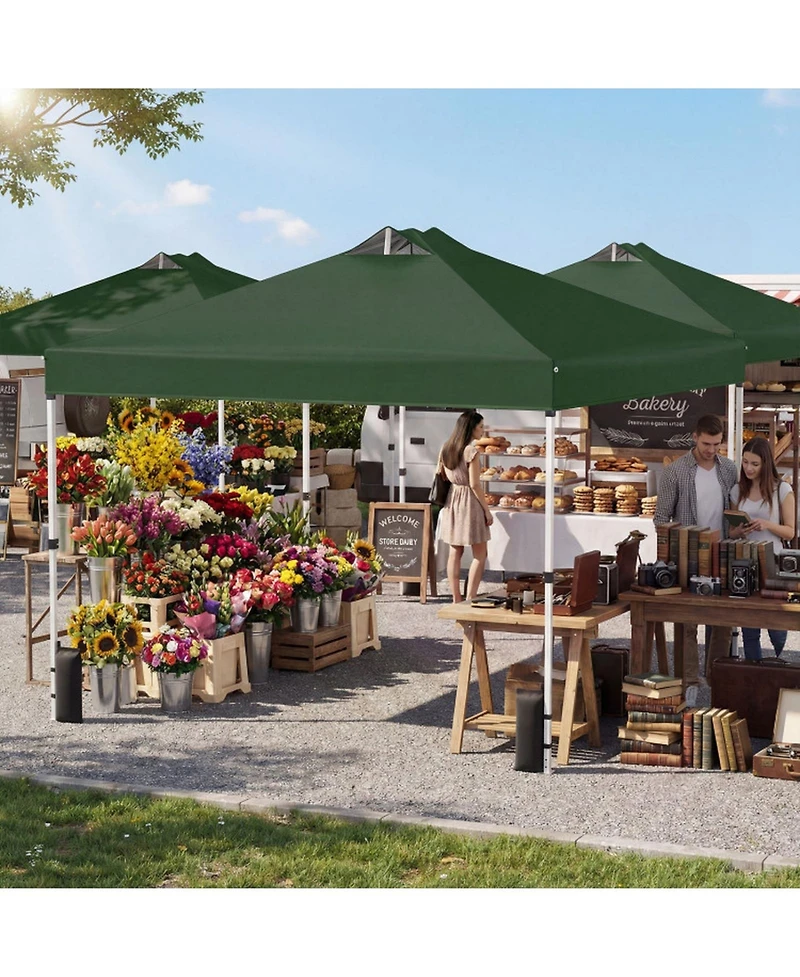 Gouun 10 x 10 Foot Commercial Pop-Up Canopy Tent with Vented Top