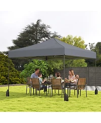 Gouun 9.5 x 9.5 ft Pop-Up Canopy Tent with Adjustable Heights and Wheeled Bag
