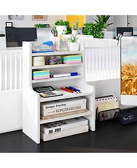 Sugift 6-Tier Desktop Organizer Mini Storage Rack with 2 Removable Shelves
