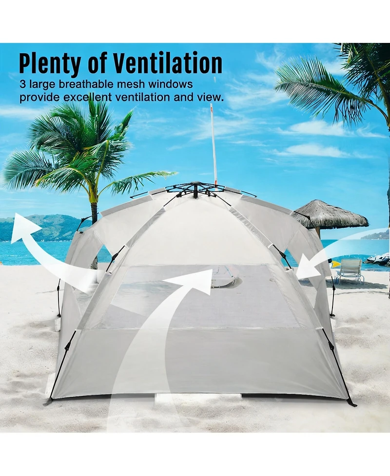 Aofar Pop Up Beach Tent Sun Shade Shelter Uv Protection