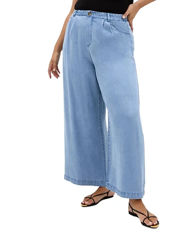 City Chic Plus Evani High-Rise Wide-Leg Pants