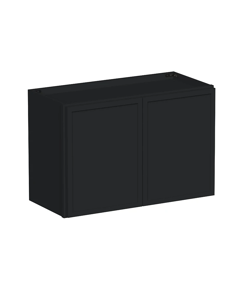 Boyel Living 27"x18" Double Door Short Wall Cabinet, Ready to Assemble Kitchen Cabinet with Solid Wood Frame, Soft-Close Slides and Hinge