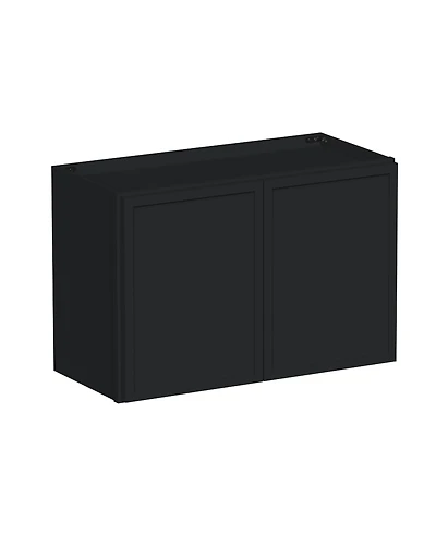 Boyel Living 27"x18" Double Door Short Wall Cabinet, Ready to Assemble Kitchen Cabinet with Solid Wood Frame, Soft-Close Slides and Hinge