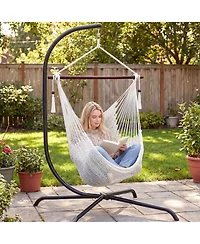 Gymax Caribbean Hammock Chair Large Soft-Spun Hanging Chair