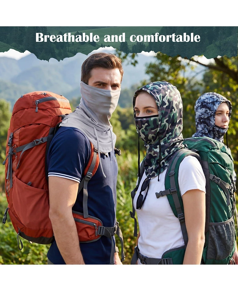 Piscifun 8 Pack Summer Balaclava Face Mask Uv Protection Breathable Full Head Cover Outdoor
