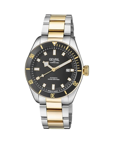 Gevril Men's Swiss Made Yorkville Swiss Automatic Two tone Stainless Steel Bracelet Watch