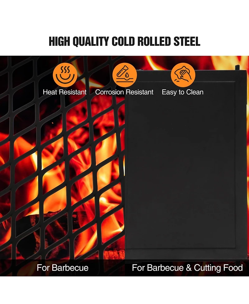 Piscifun Heavy Duty Steel Folding Campfire Grill Portable Outdoor Cooking Rack