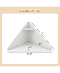 Gouun Floating Corner Desk, Wall-Mounted, Triangular
