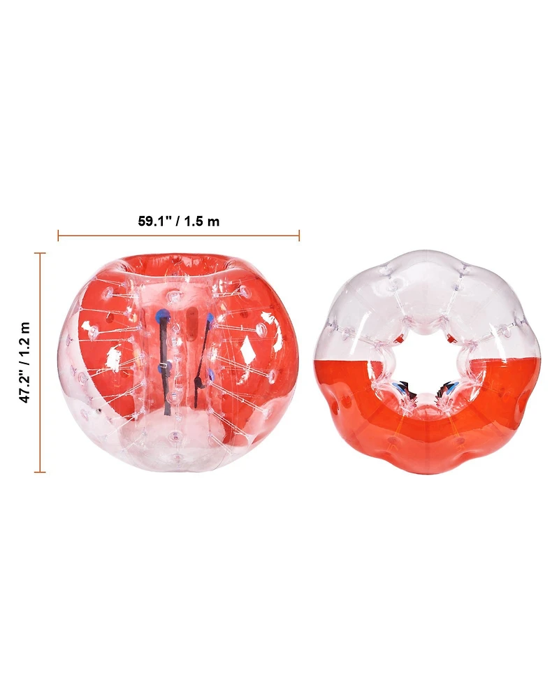 Hongge Inflatable Bumper Ball 5 ft Body Sumo Zorb Ball 0.8 mm Thick Pvc for Outdoor Team Games