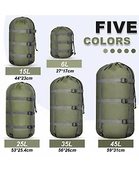 Piscifun 5 Pack Ultralight Stuff Sacks Space Saving Travel Outdoor Camping Gear