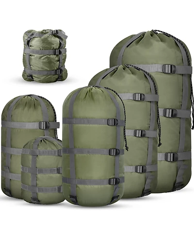 Piscifun 5 Pack Ultralight Stuff Sacks Space Saving Travel Outdoor Camping Gear