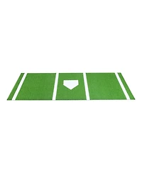 Hongge Baseball and Softball Hitting Mat 10 x 3.8 ft Anti-Slip Turf Batting Practice Aid with Stride Lines