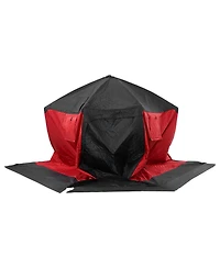 Hongge Insulated Pop Up Ice Fishing Shelter 130 x 130 Inch Thermal Shanty for 6 to 8 People with Anchors and Ropes