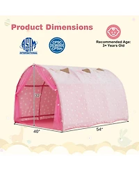 Hongge Glow-in-the-Dark Stars String Lights 3-Piece Bed Tent, Ages 3+