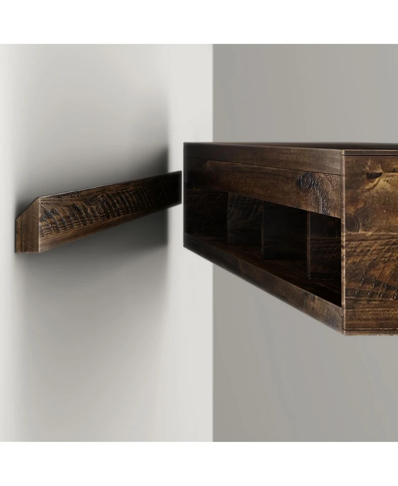 Plank+Beam 72 Inch Rustic Floating Shelf/Fire Beam