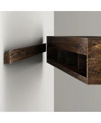 Plank+Beam 72 Inch Rustic Floating Shelf/Fire Beam