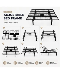 gaomon Electric Bed Frame with Remote, Adjustable Head and Foot, 1000 Lb Base, Twin