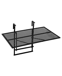 Gouun Folding Balcony Bar Table with 5-Position Adjustable Height