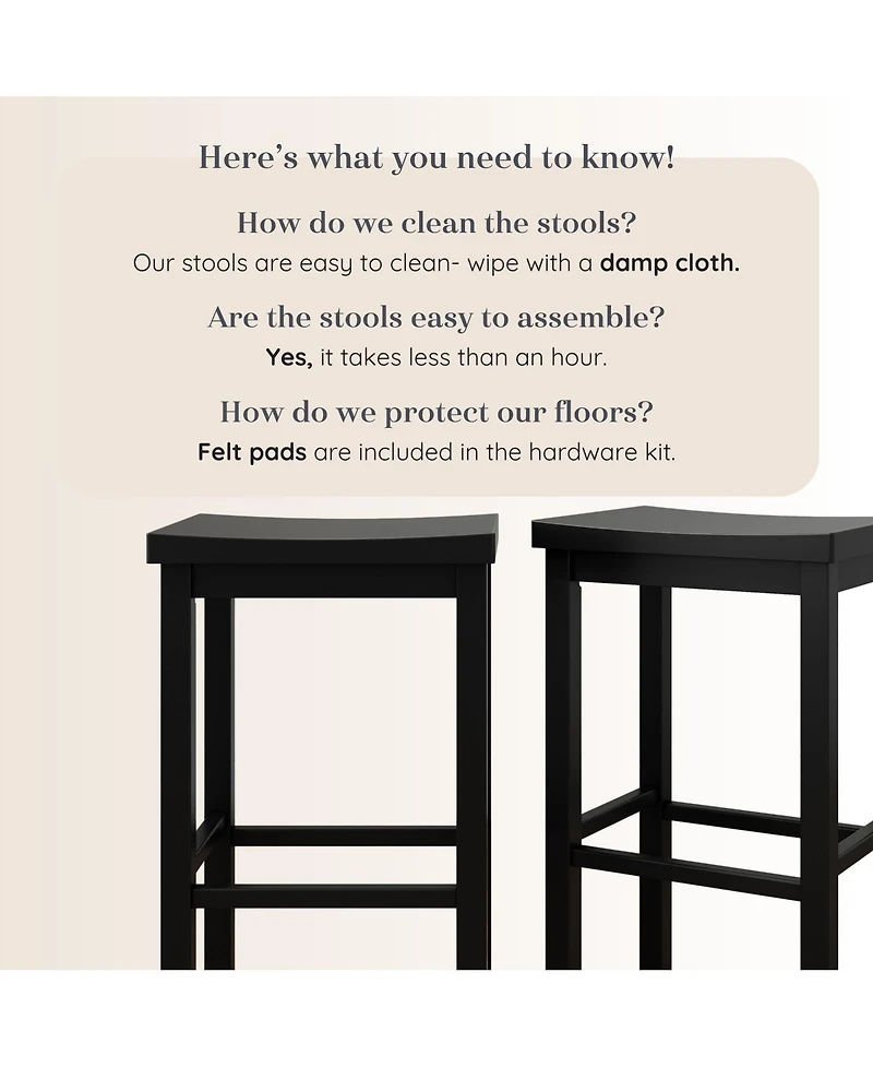 Grain & Grove pack 30 Inch Height Bar Stool