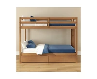 Grain & Grove Bear Furniture Plywood Twin/Twin with Underbed Storage Drawers, Oak Embossed Pecan