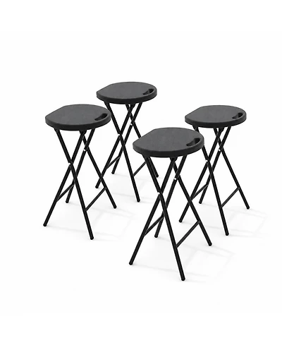 homfan -Pack 28" Tall Folding Stool with Handle, Safety Lock