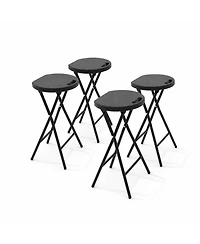 homfan -Pack 28" Tall Folding Stool with Handle, Safety Lock