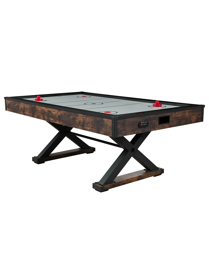 Hongge 84 in Air Hockey Game Table with High-Powered Blower Electronic Scorer 2 Pushers and 2 Pucks