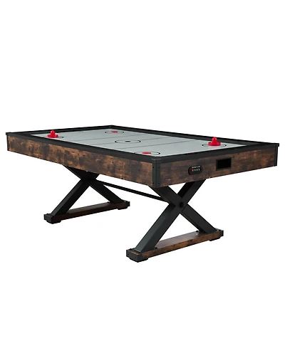 Hongge 84 in Air Hockey Game Table with High-Powered Blower Electronic Scorer 2 Pushers and 2 Pucks