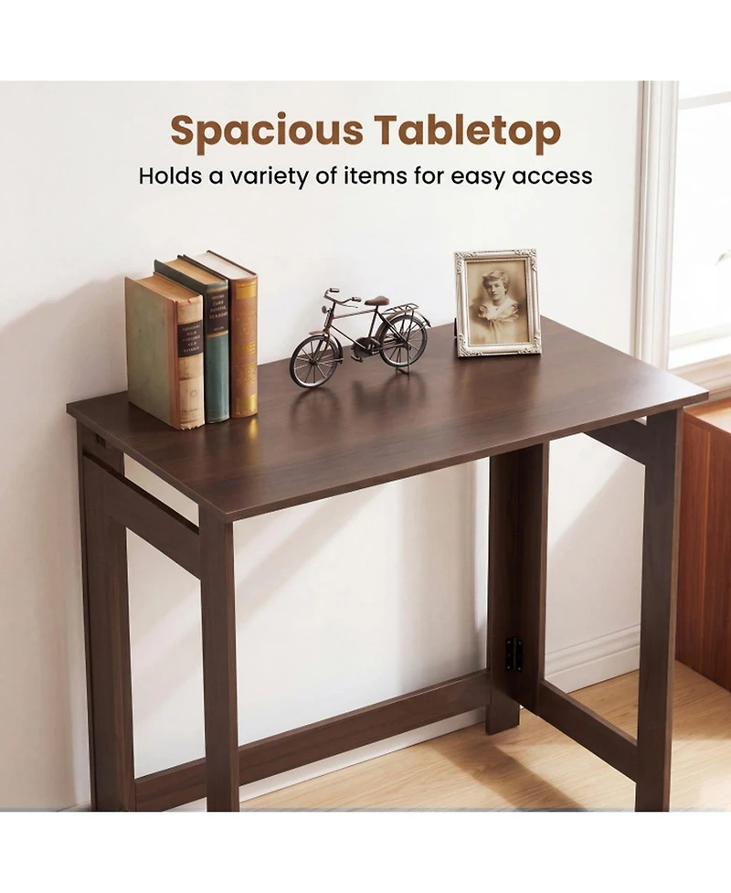 Sugift Folding Console Table with Foldable Legs