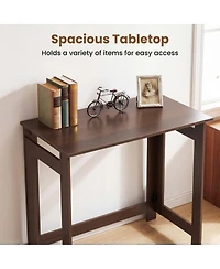 Sugift Folding Console Table with Foldable Legs