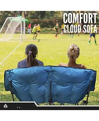Piscifun Oversized Double Camping Loveseat 600lb Capacity Foldable Outdoor Chair With Cup Holders Carry Bag