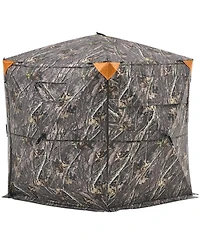 Hongge Large 84 x 84 in Hunting Ground Blind 288 Degree 5-Side See-Through for 6 to 7 Hunters