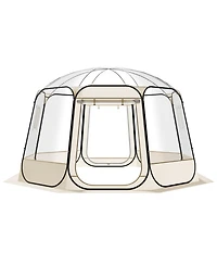 Hongge Pop Up Clear Bubble Dome Tent 12 x 11.1 ft Waterproof Uv-Resistant Shelter for 10 to 12 People