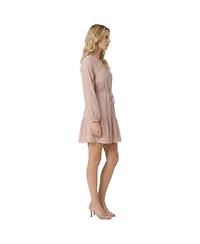 Modenaire Women's Polka Dot Embroidered Lace Dress