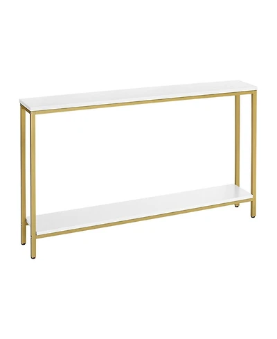 Slickblue Slim 120cm 2-Tier Console Table with Storage Shelf for Small Spaces