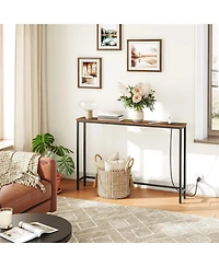 Slickblue 47.2-Inch Entryway Console Table with Power Outlet for Small Spaces