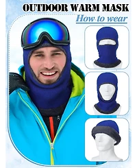 Piscifun 4 Pack Winter Balaclava Face Mask Knitted Fleece Thermal Cold Weather Outdoor Gear