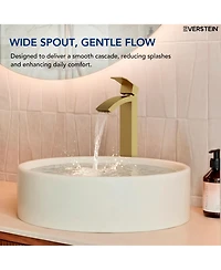 Everstein Single Hole Vessel Bathroom Faucet Handle Sink with Drain Assembly