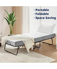 Piscifun Heavy Duty Folding Camping Bed Adjustable Portable With Mattress For Adults 550 Lbs Capacity