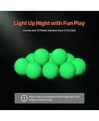 Sugift Glow-in-the-Dark Easy-Connect 110-Piece Marble Run Building Set, Ages 3+