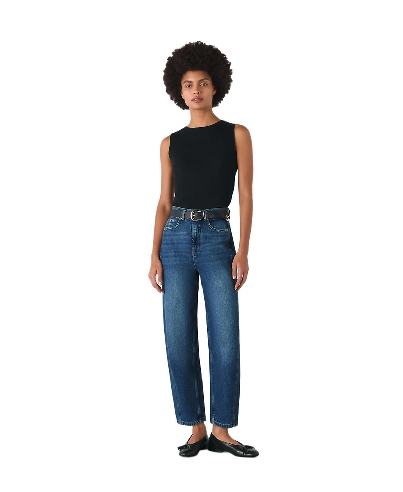 Whistles Women's High Waist Barrel Jeans