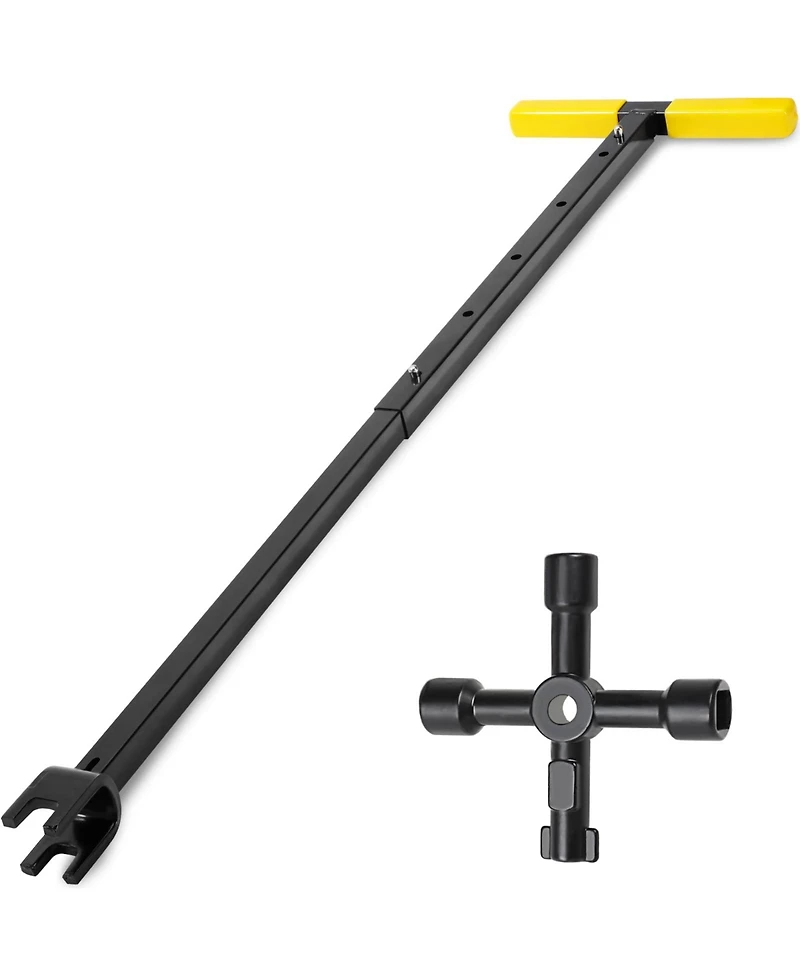 Xdovet Water Meter Key Shut Off Tool T-Handle Valve 4-Way Steel