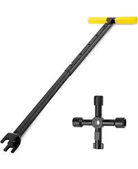 Xdovet Water Meter Key Shut Off Tool T-Handle Valve 4-Way Steel