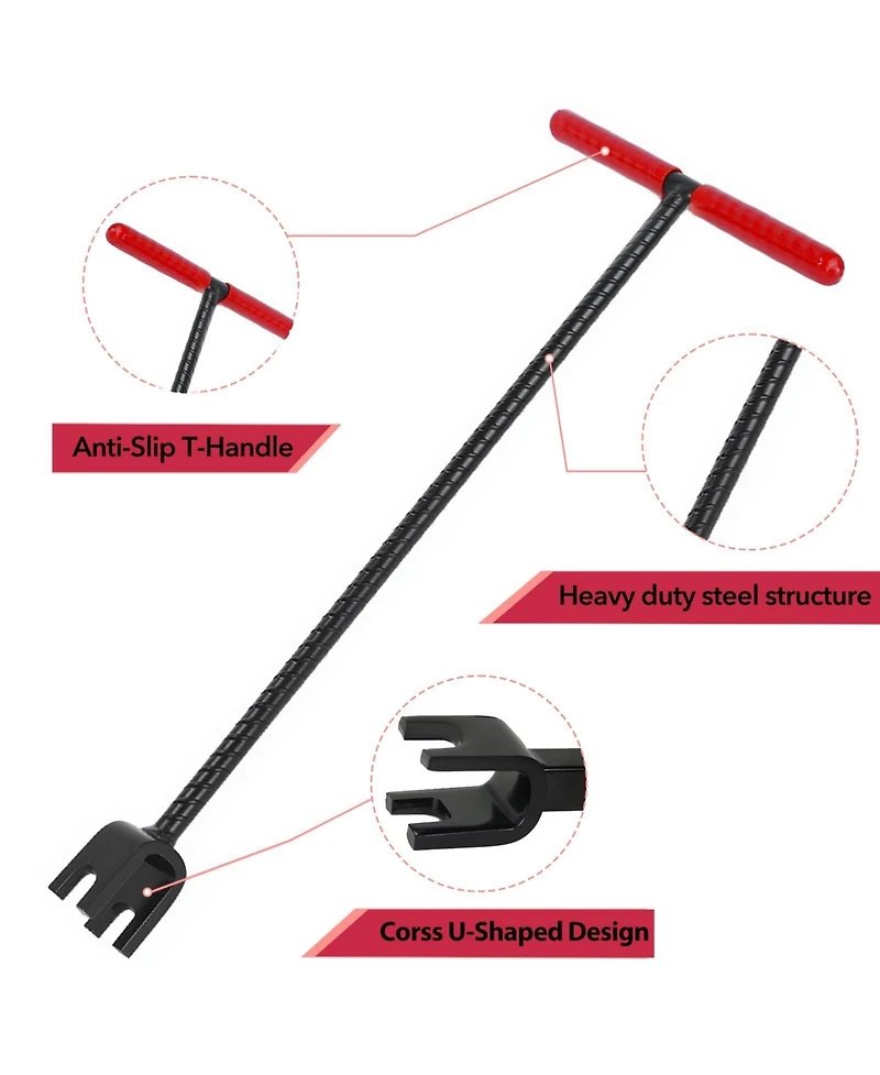 Xdovet Water Meter Key Steel Shut Off Tool T-handle Valve 4 Way Cross