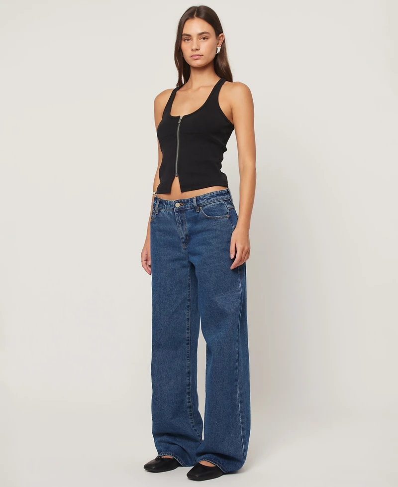 Abrand Juniors' 99 Baggy Bella Wide-Leg Mid-Rise Jeans